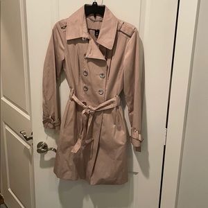Tan trench coat